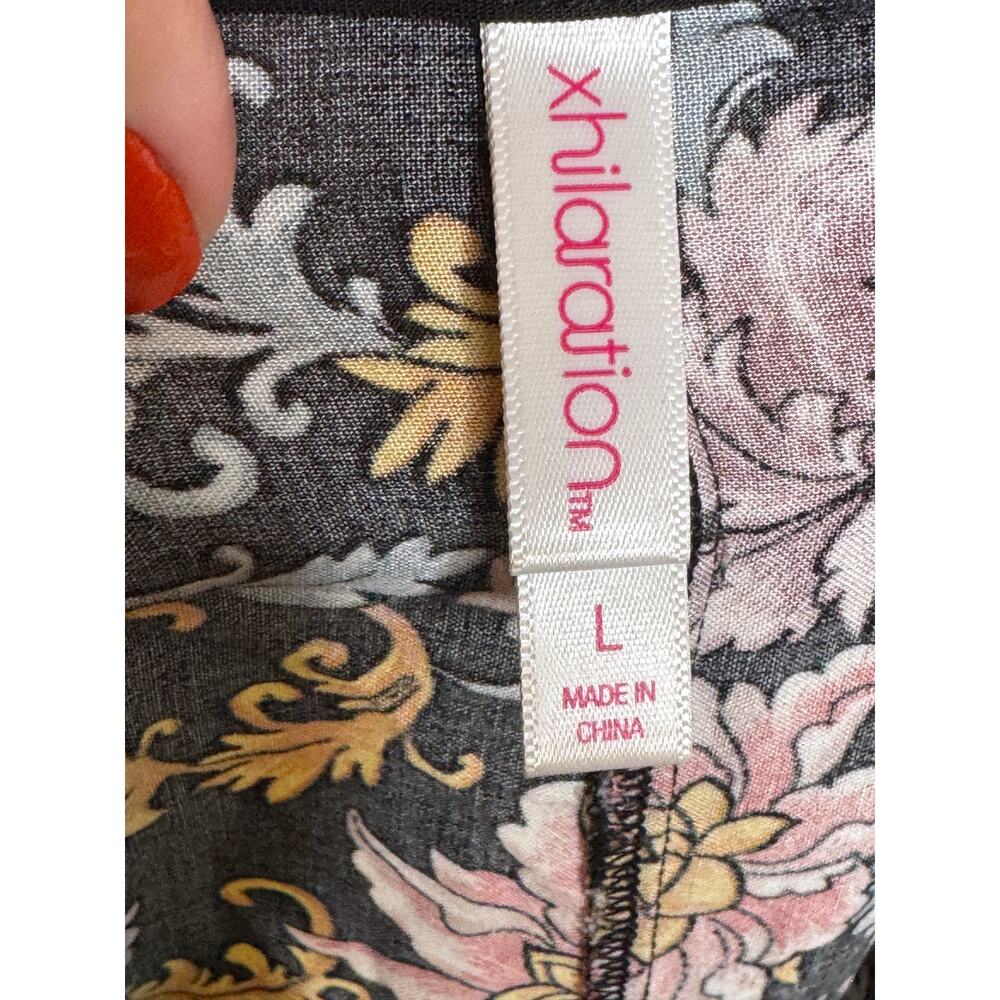 Xhilaration Women's Floral Long Bell Sleeve Boho Dress Large - Picture 4 of 4